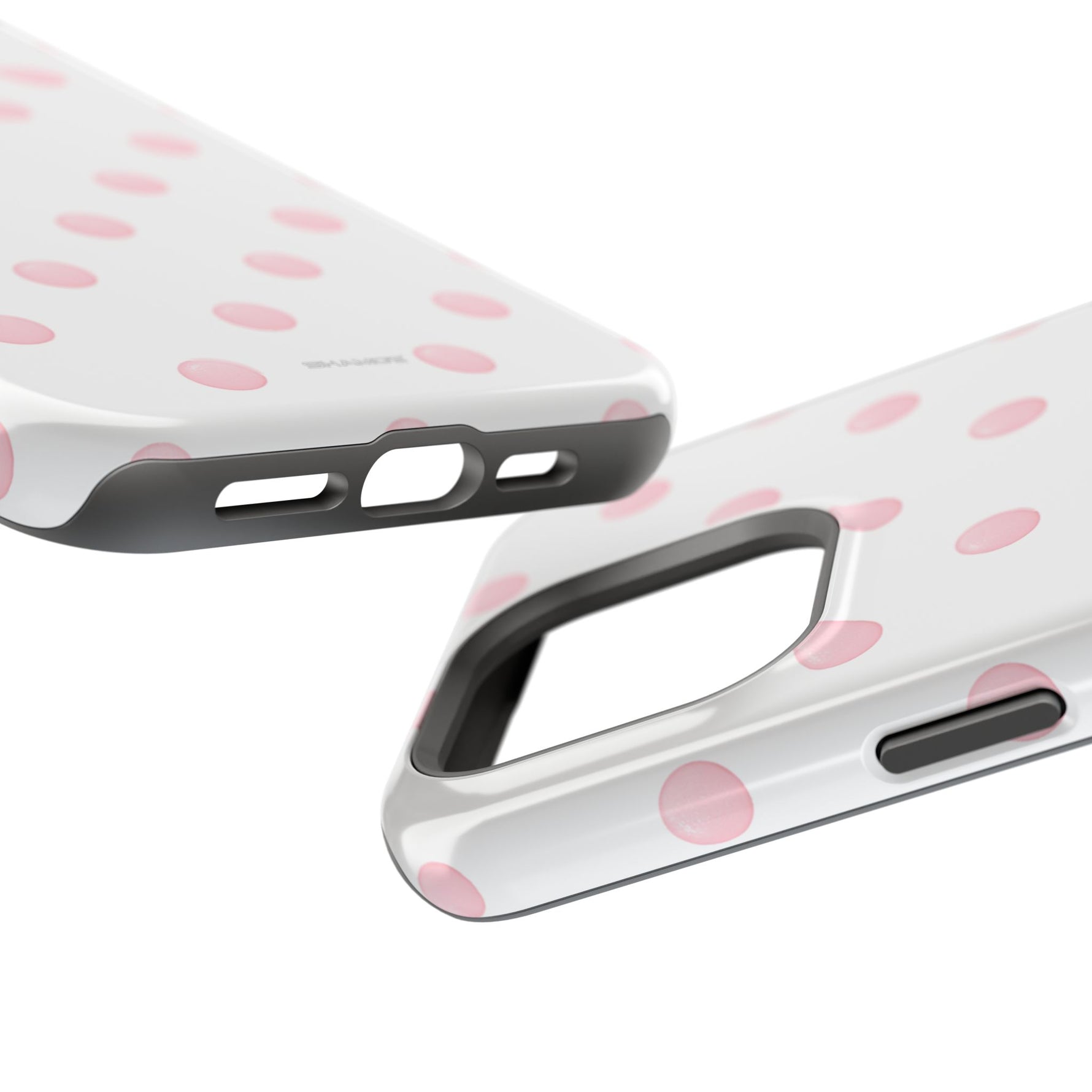 Pink Polka Dot Impact-Resistant Phone Case | MagSafe