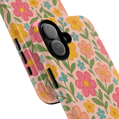 Floral Tough Magnetic MagSafe Phone Case - Stylish Protection for Everyday Use