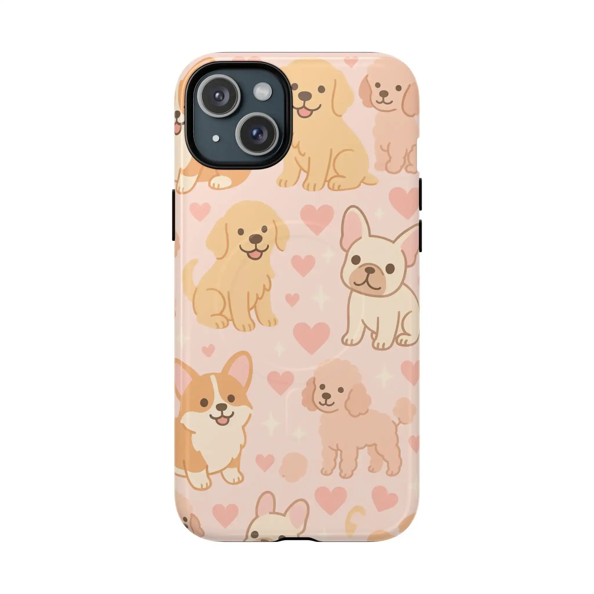 Puppies & Hearts iPhone Case compatible with MagSafe - Shamo's