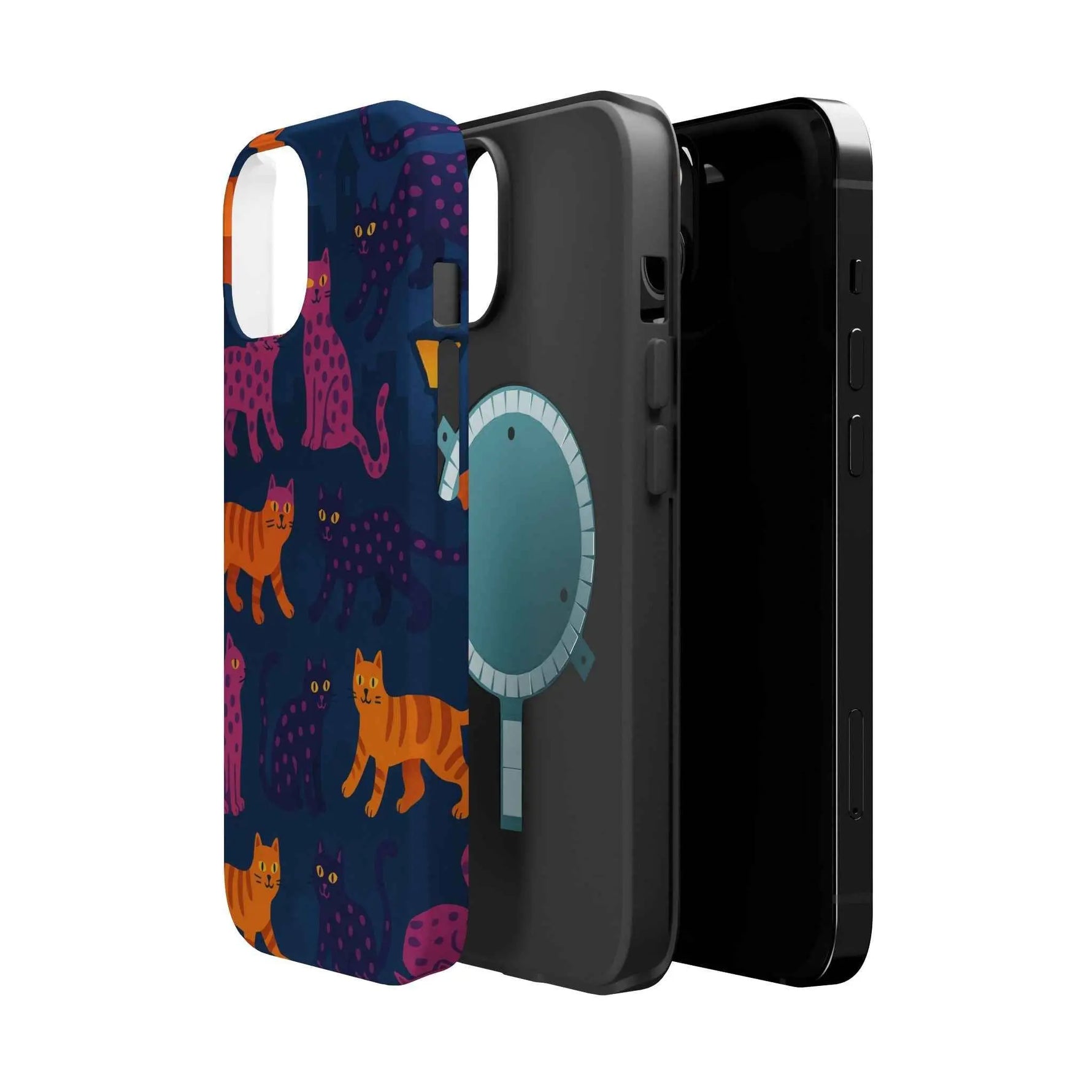 Colorful Cat Phone Case - MagSafe Impact-Resistant