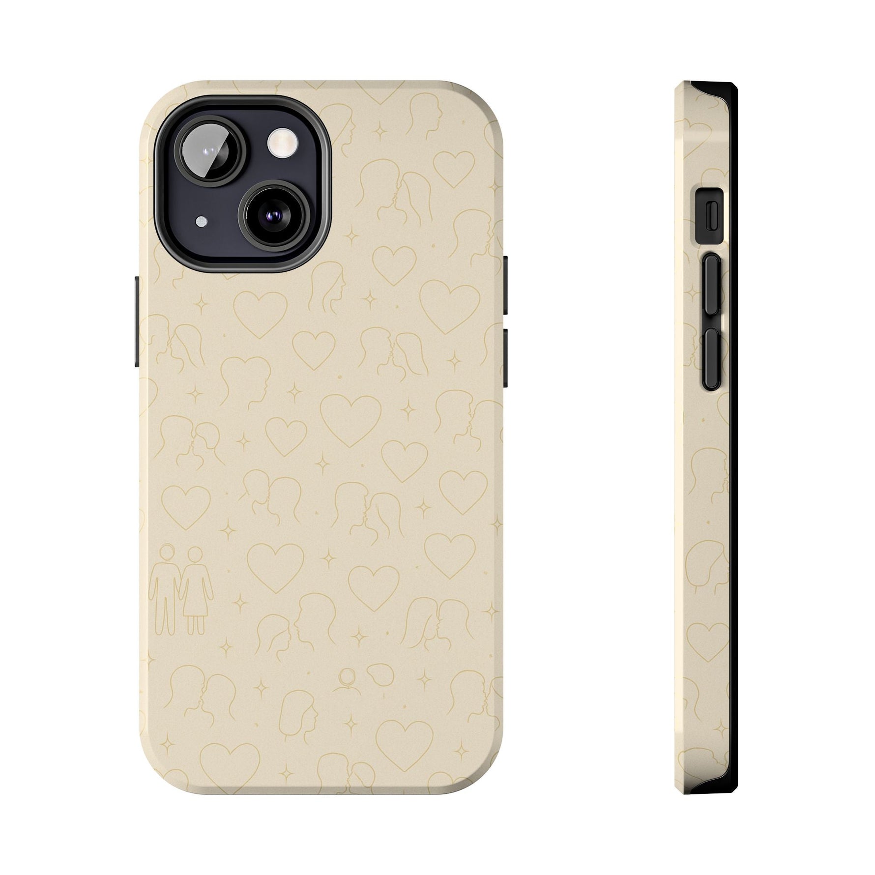 Romantic Pattern Minimalist Tough Phone Case  Shamo's iPhone 13 Mini