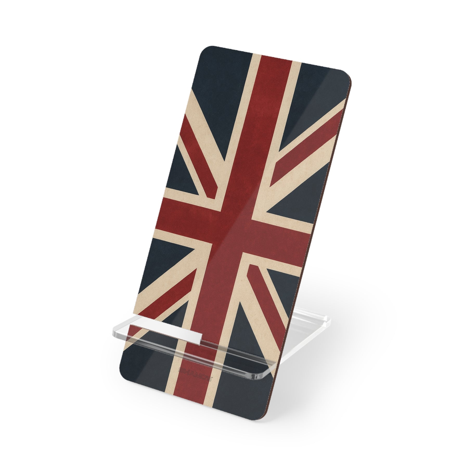 Union Jack UK Flag Phone Stand — Foldable Mobile Display Stand for Smartphones