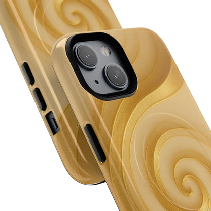 Luxury Series Swirl Gold iPhone Case compatible with MagSafe - Shamo's