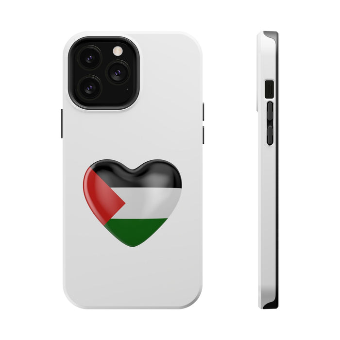 MagSafe Tough Cases with Palestinian flag in heart shape