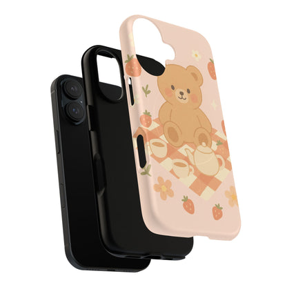 Blossom Bear Picnic iPhone Case with MagSafe