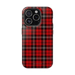 Funda para iPhone resistente a impactos con cuadros escoceses rojos | Compatibilidad con MagSafe