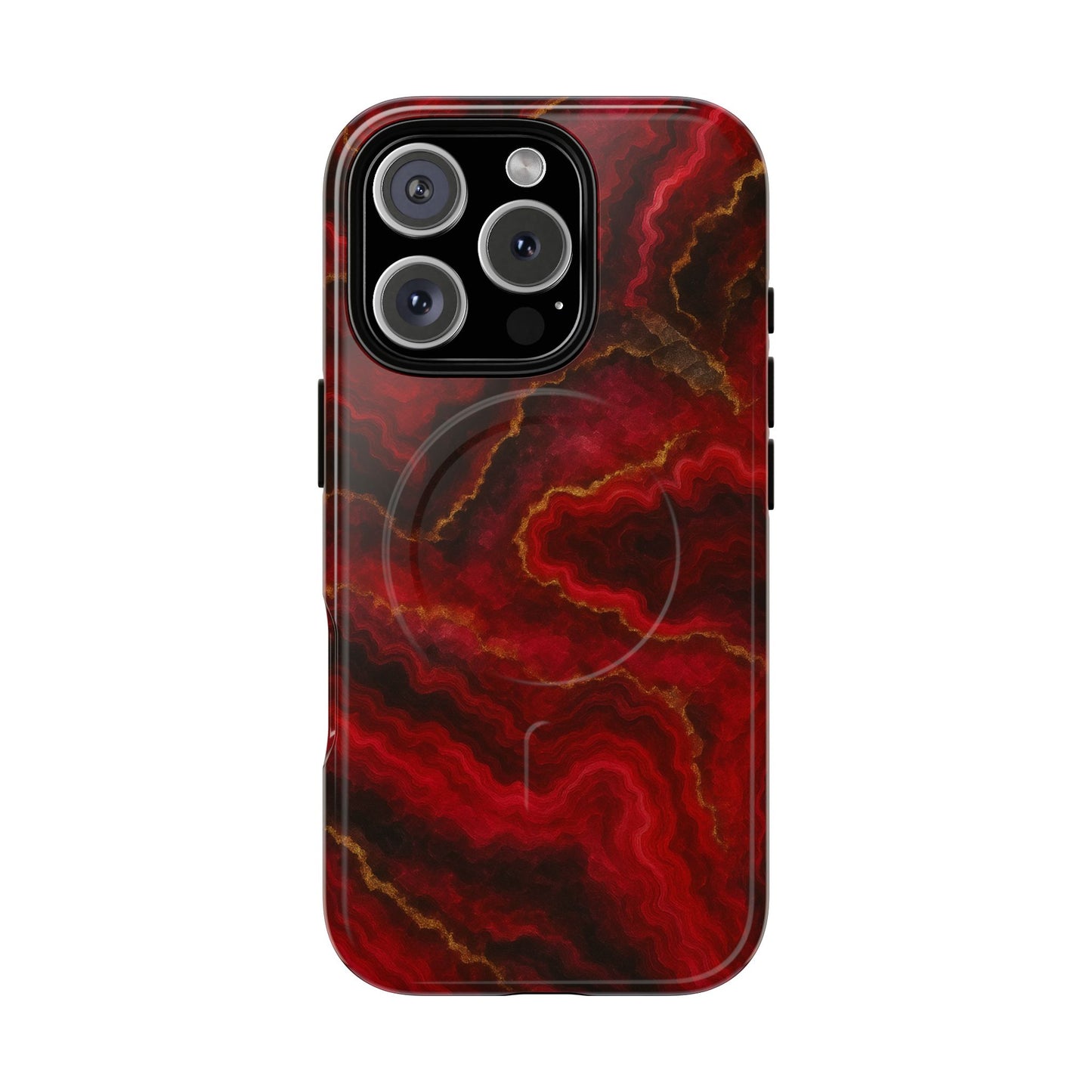Red Marble iPhone Case with MagSafe - Shamo's