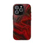 Red Marble iPhone Case with MagSafe - Shamo's