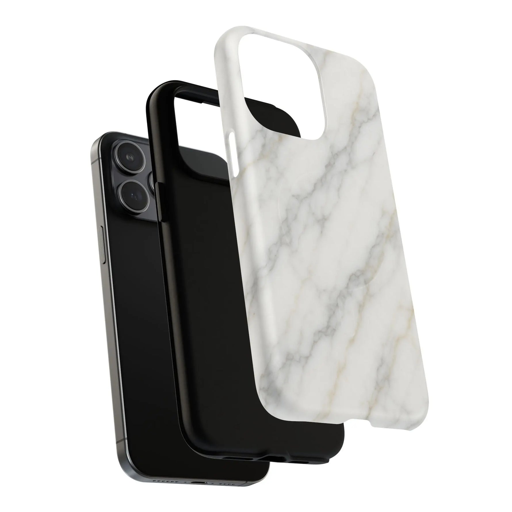 Classic White Marble iPhone Case with MagSafe - Shamo's