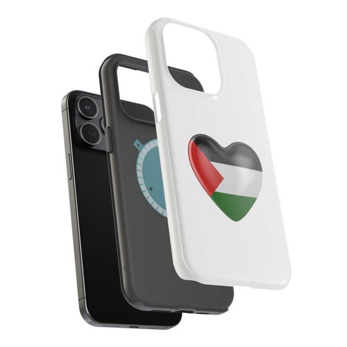 MagSafe Tough Cases with Palestinian flag in heart shape