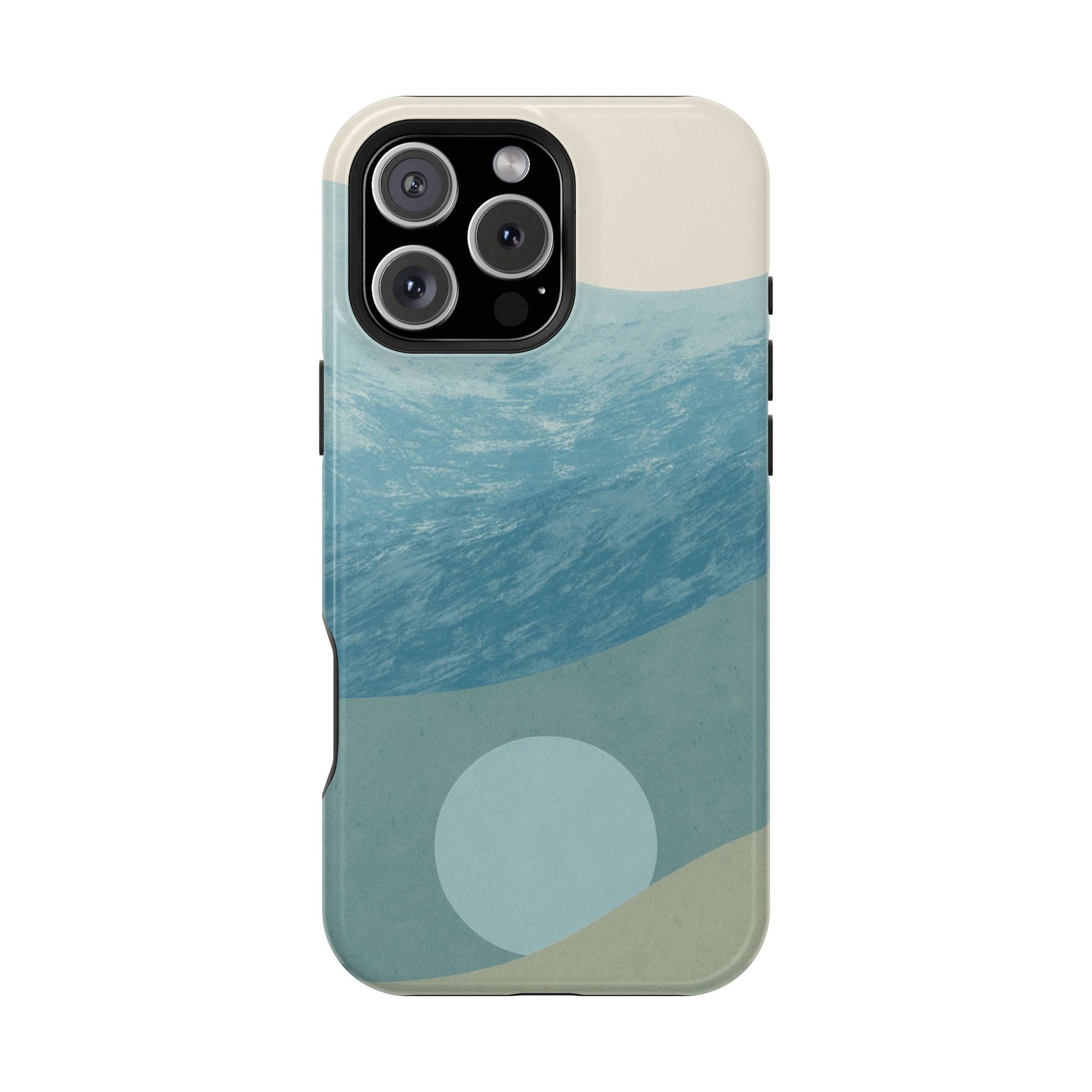 “Calm Over Chaos” Abstract Ocean Wave iPhone Case | MagSafe Compatible  Shamo's iPhone 16 Pro Max / Glossy