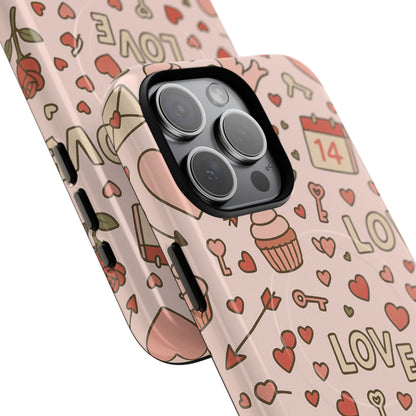 Sweet Love Pattern iPhone Case (MagSafe compatible)