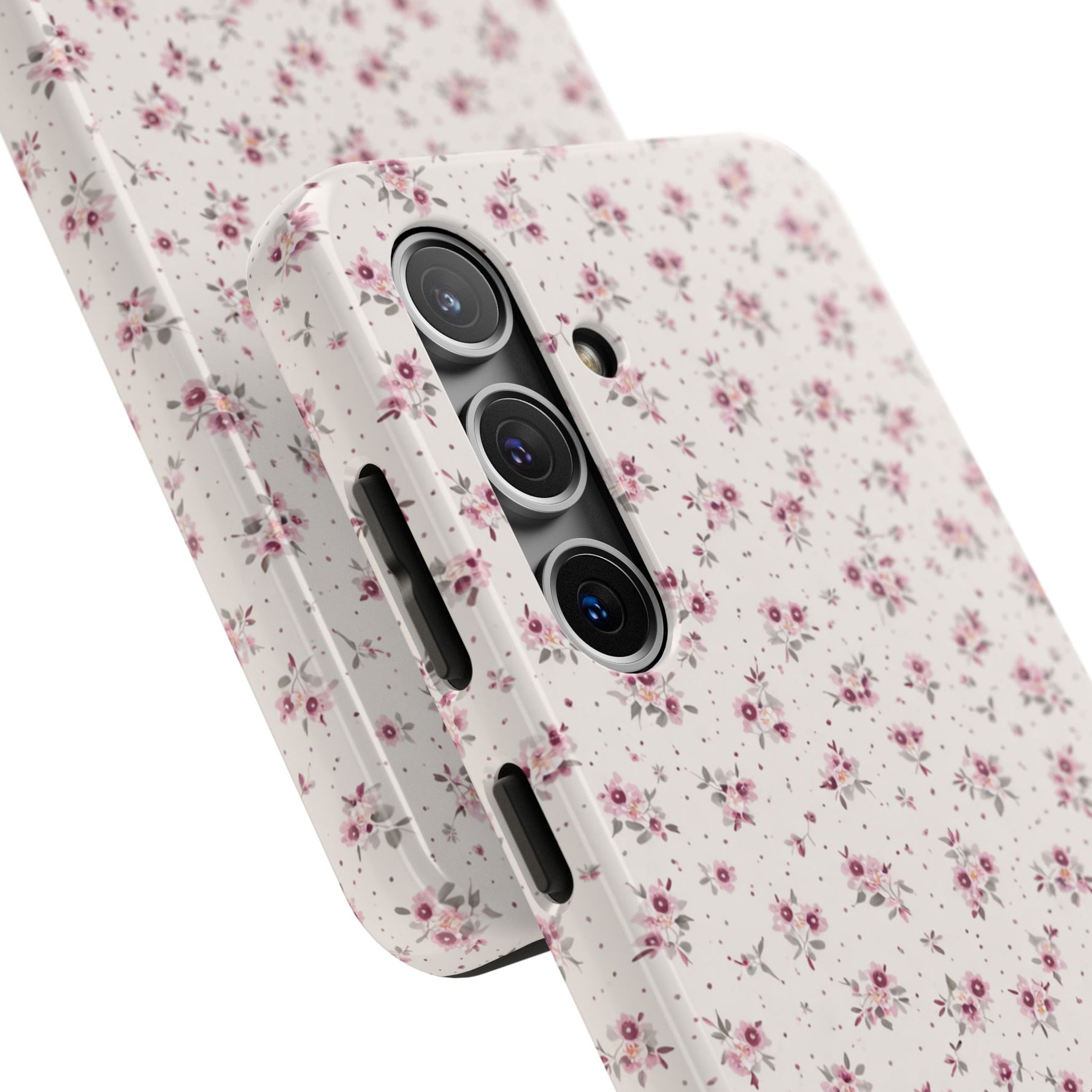 Rosebud Floral Tough iPhone Case — Pink Vintage Flower Protective Cover - iPhone 17 - Shamo's