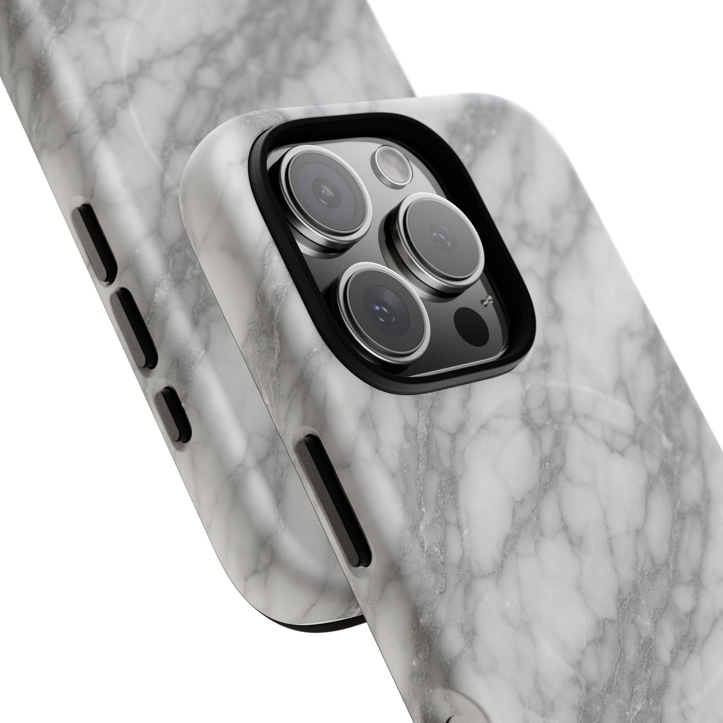 Silver Mist Marble iPhone Case with MagSafe