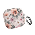 Floral Pink Vintage AirPod Case — Pastel Flower Protective Cover - AirPods Pro Gen 1 / White / Glossy - Shamo's