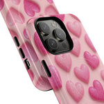 Barbiecore Glitter Hearts iPhone Case | MagSafe - Shamo's