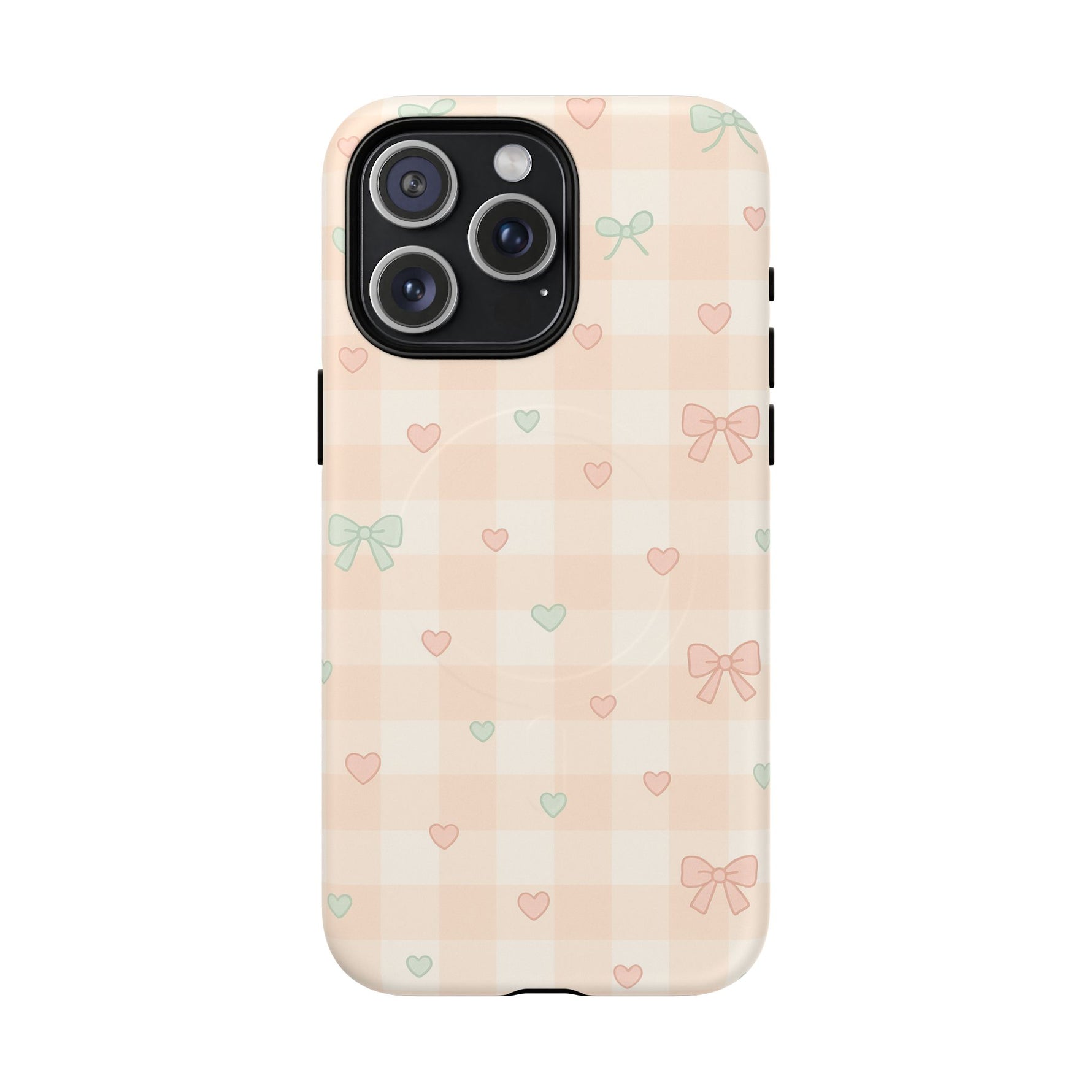 Sweet Pastel Checkered Bows Case for iPhone | MagSafe - Shamo's