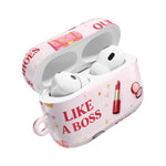 AirPods Case — 'Like a Boss' Pink Cosmetic Pattern Protective Case