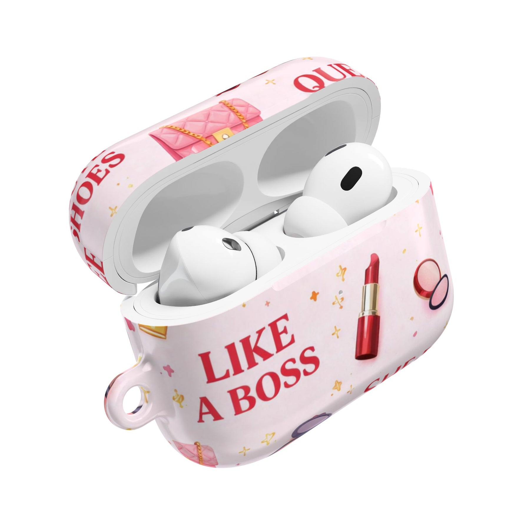 AirPods Case — 'Like a Boss' Pink Cosmetic Pattern Protective Case