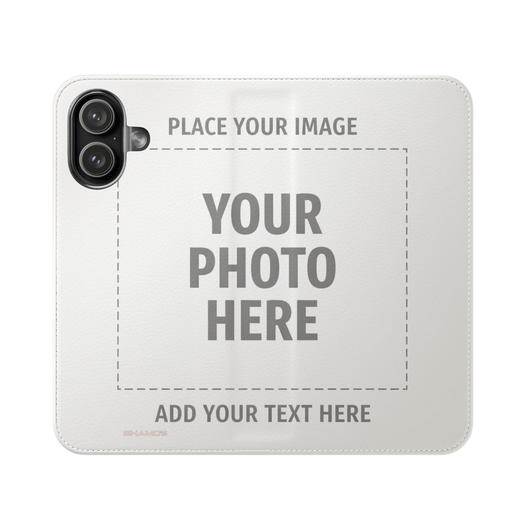 Personalized Flip Wallet Phone Case – Custom Photo & Text Wallet Cover