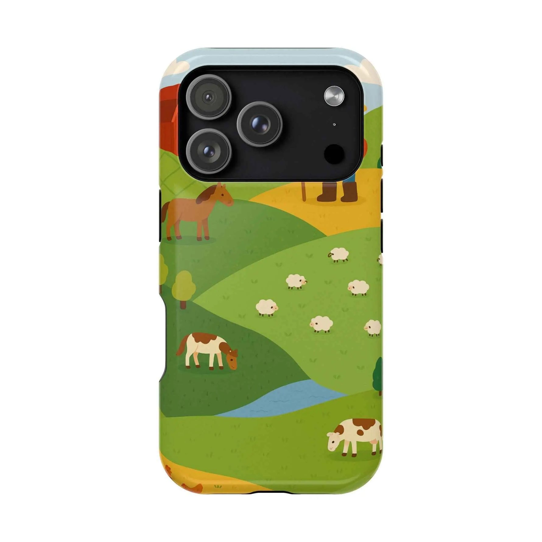 Farm-Themed Impact-Resistant MagSafe Phone Case