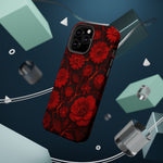 Melted Lava Dark Red Floral iPhone Case — MagSafe Compatible  Shamo's