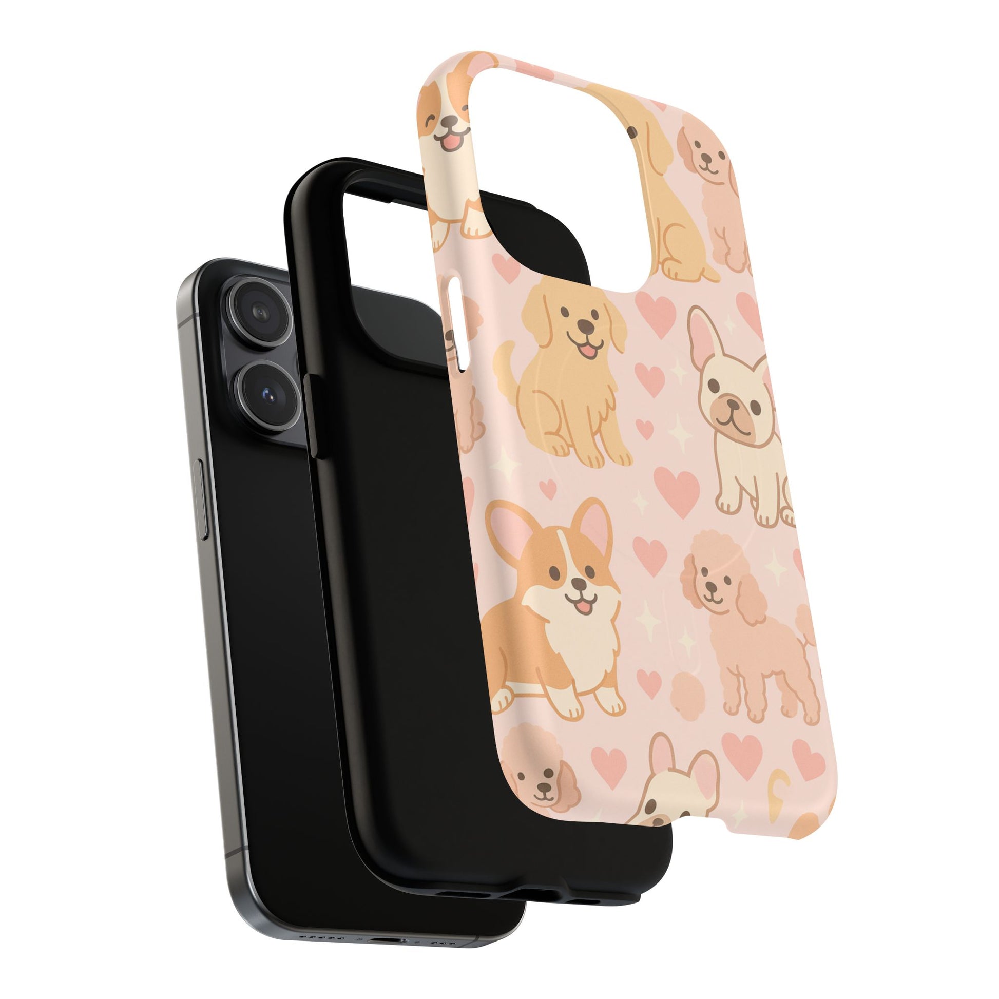Puppies & Hearts iPhone Case compatible with MagSafe - Shamo's