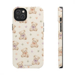 Cute Pastel Bear Impact Phone Case | Heart & Star Kawaii Pattern