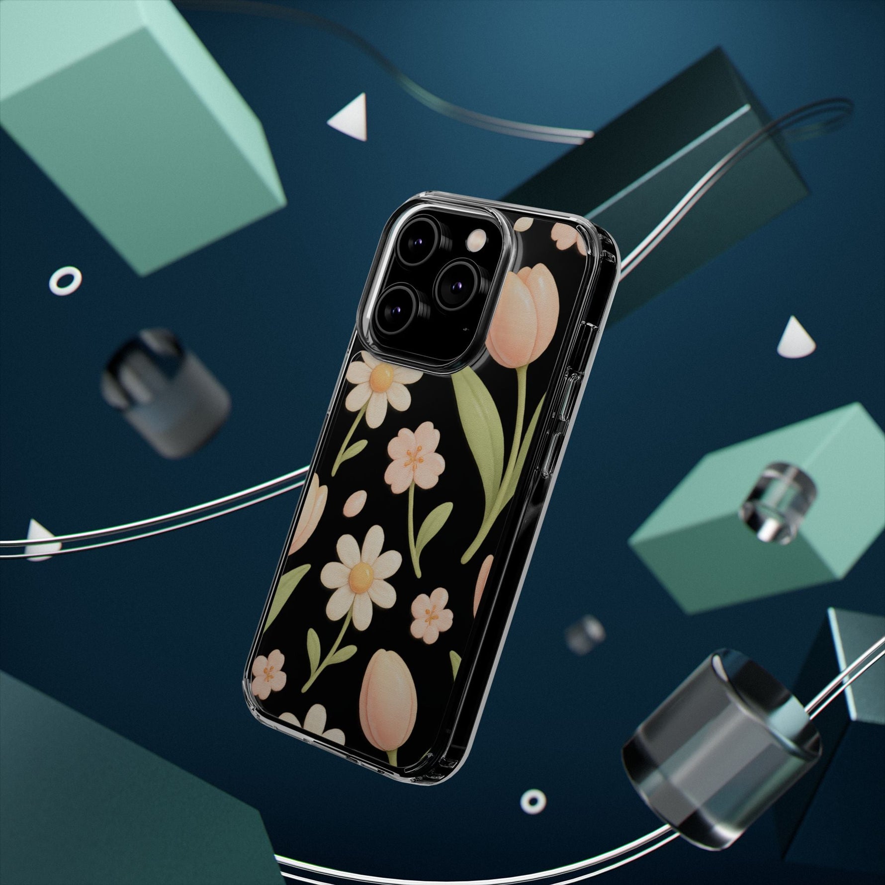 Floral Impact-Resistant Clear iPhone Case  Shamo's