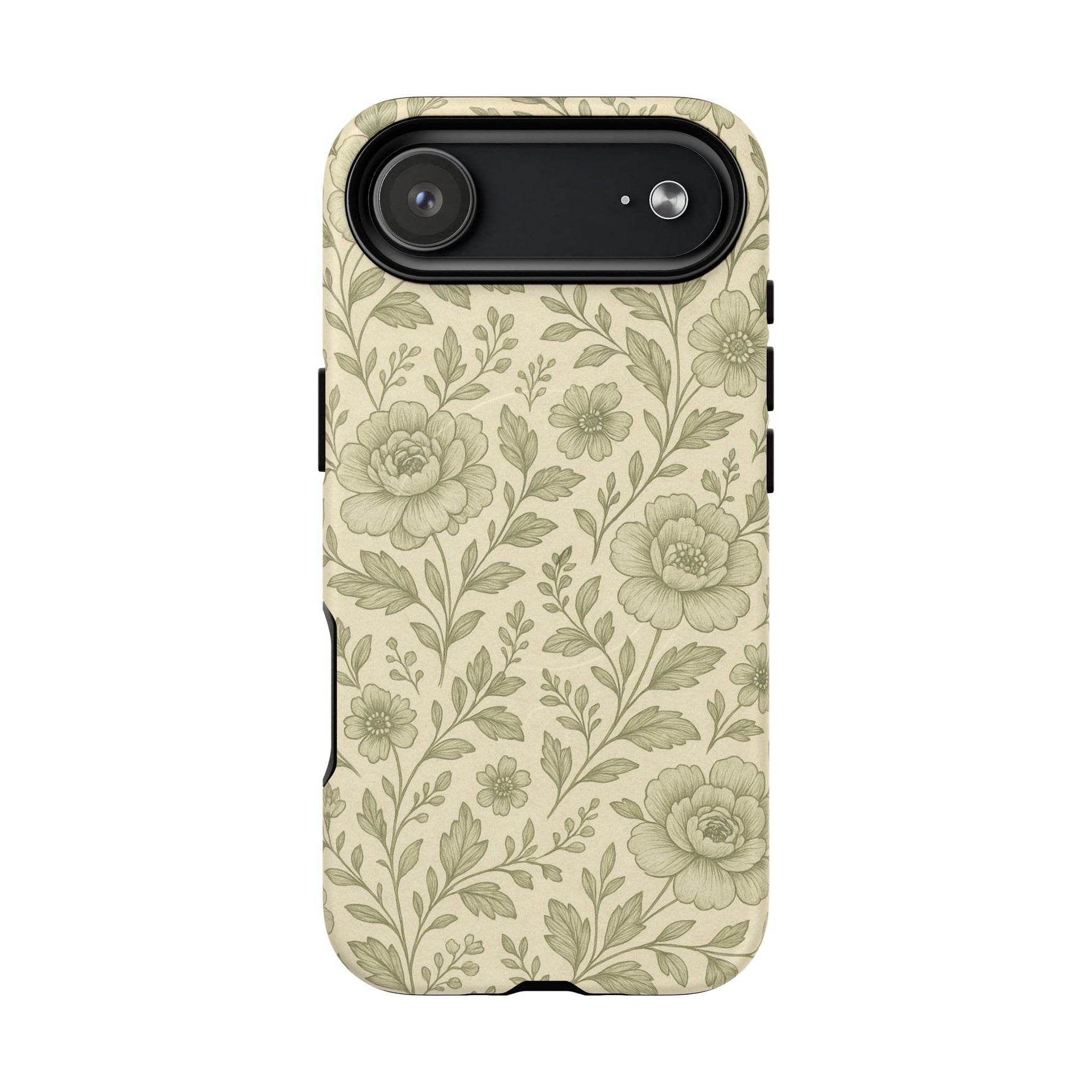 Sage Pattern Vintage Floral iPhone Case | Compatible with MagSafe - Shamo's