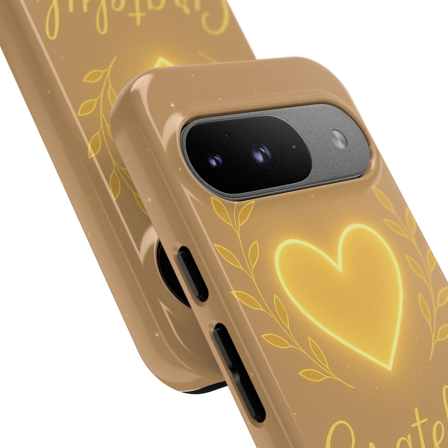 Grateful Heart iPhone Case — Warm Neon Heart