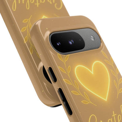 Grateful Heart iPhone Case — Warm Neon Heart