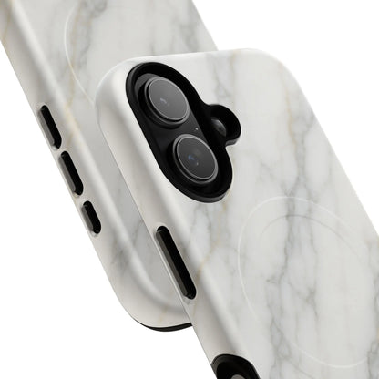 Classic White Marble iPhone Case with MagSafe