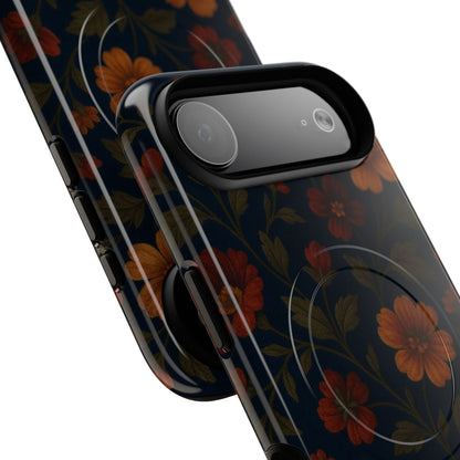 Floral Night Velvet iPhone Case - Works with MagSafe