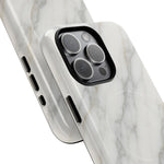 Classic White Marble iPhone Case with MagSafe - Shamo's