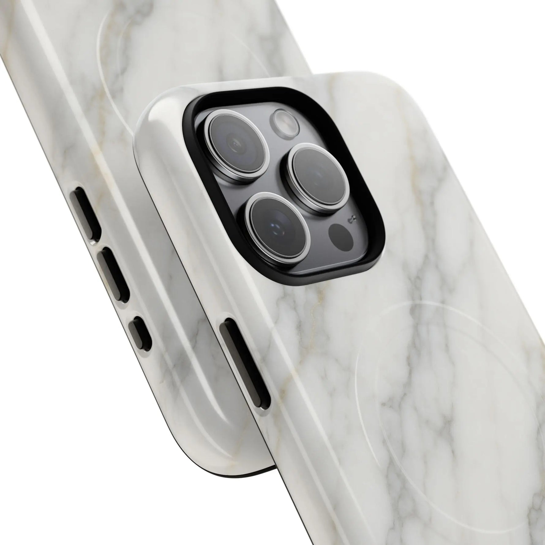 Classic White Marble iPhone Case with MagSafe - Shamo's