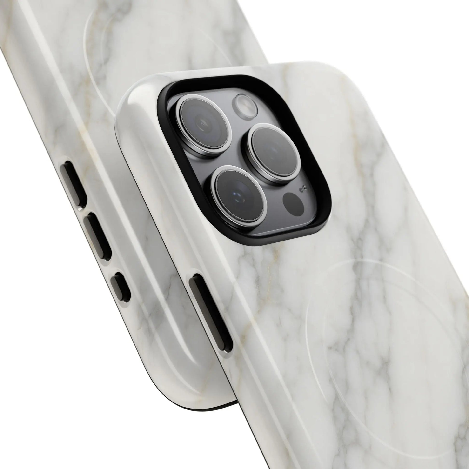 Classic White Marble iPhone Case with MagSafe - Shamo's