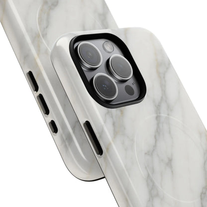 Classic White Marble iPhone Case with MagSafe - Shamo's