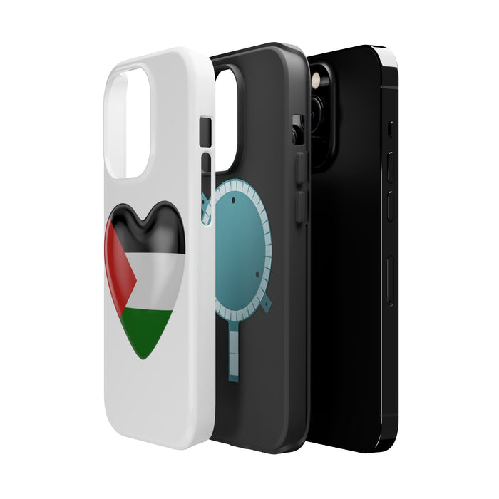 MagSafe Tough Cases with Palestinian flag in heart shape