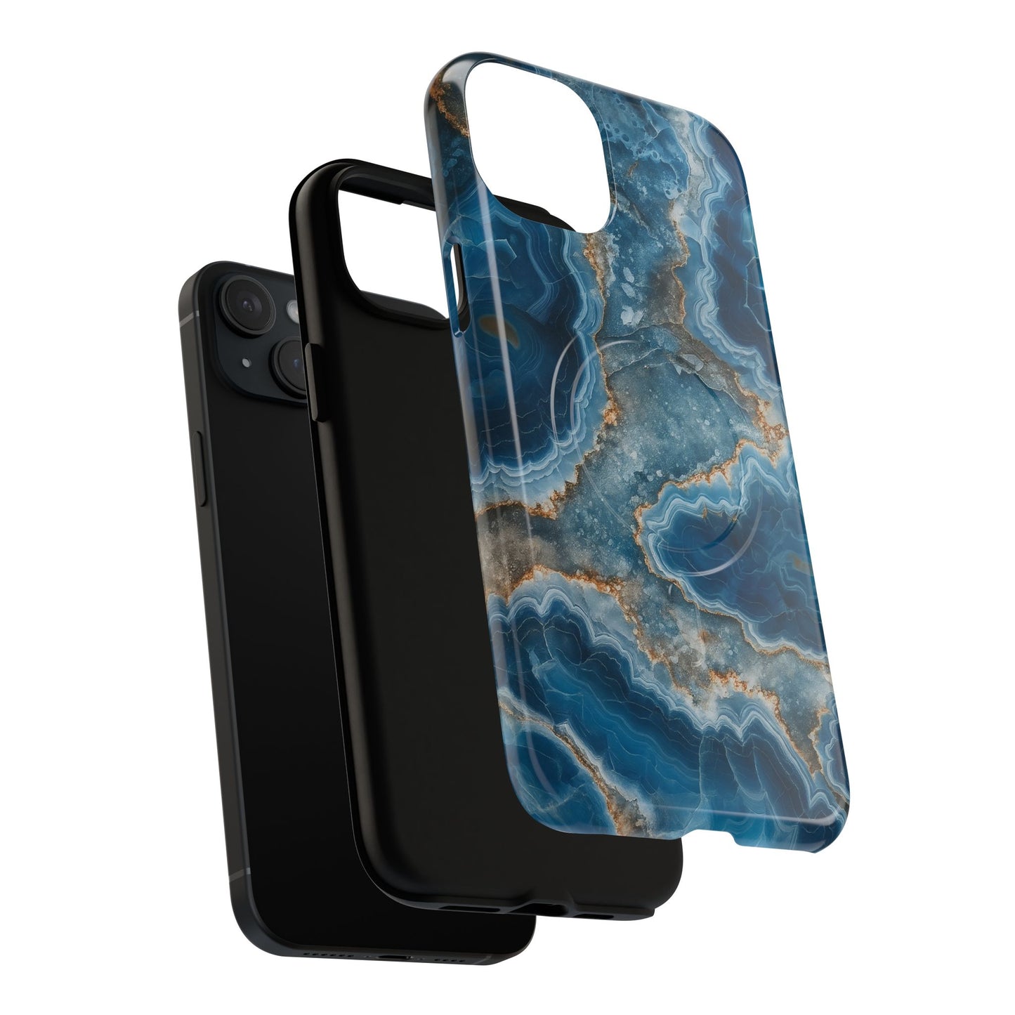 Blue Agate Marble iPhone Case —with MagSafe - Shamo's