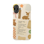 Slim iPhone Case — Cozy Baking & Teddy Pattern (Recipe, Deer, Buttons)  Shamo's iPhone 16 Plus