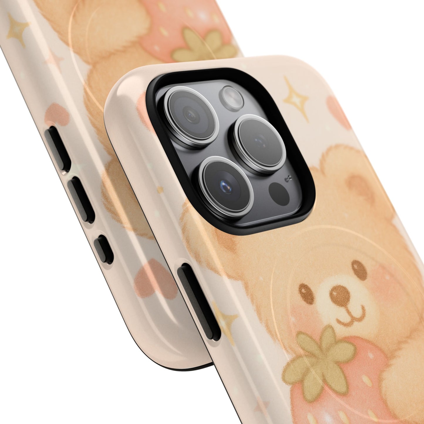 Strawberry Teddy iPhone Case with MagSafe