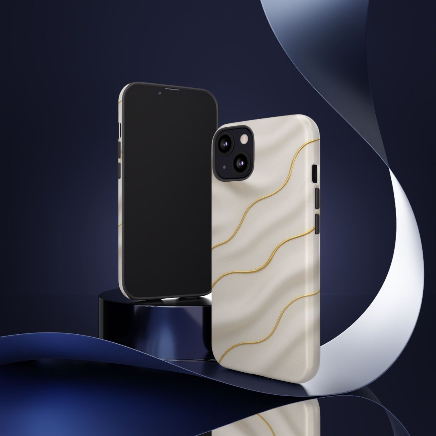 Elegant Gold Wave Tough iPhone Case