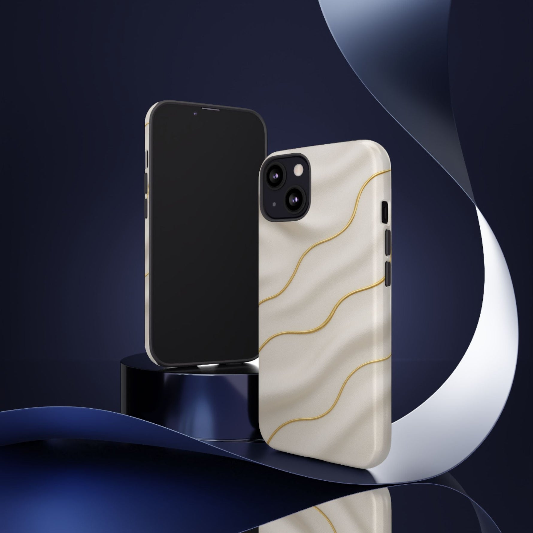 Elegant Gold Wave Tough iPhone Case  Shamo's