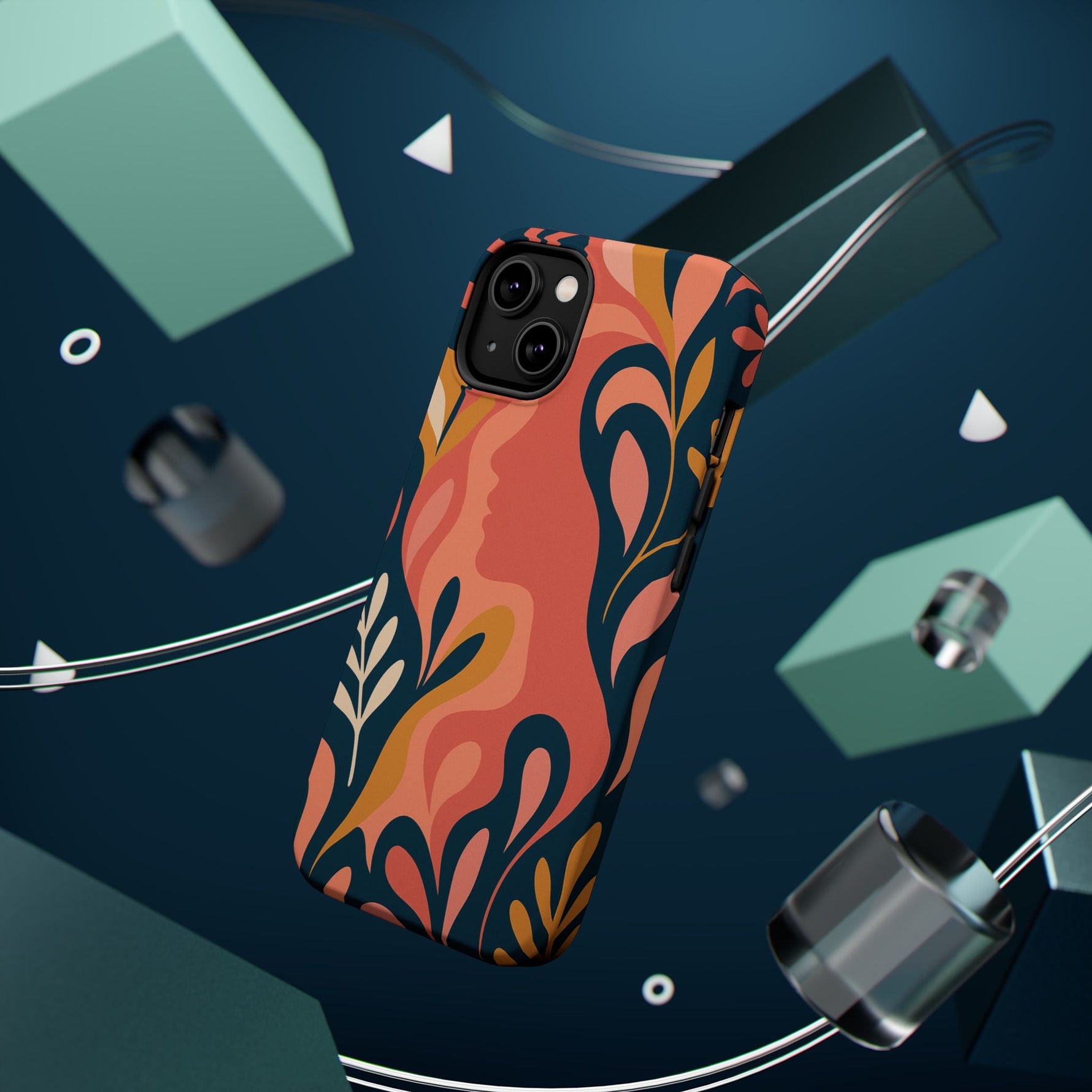 Floral Feminine Abstract MagSafe Impact-Resistant iPhone Case  Shamo's