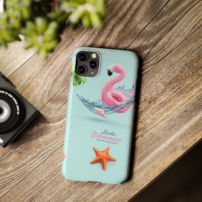 Slim Phone Cases with Hello Summer design