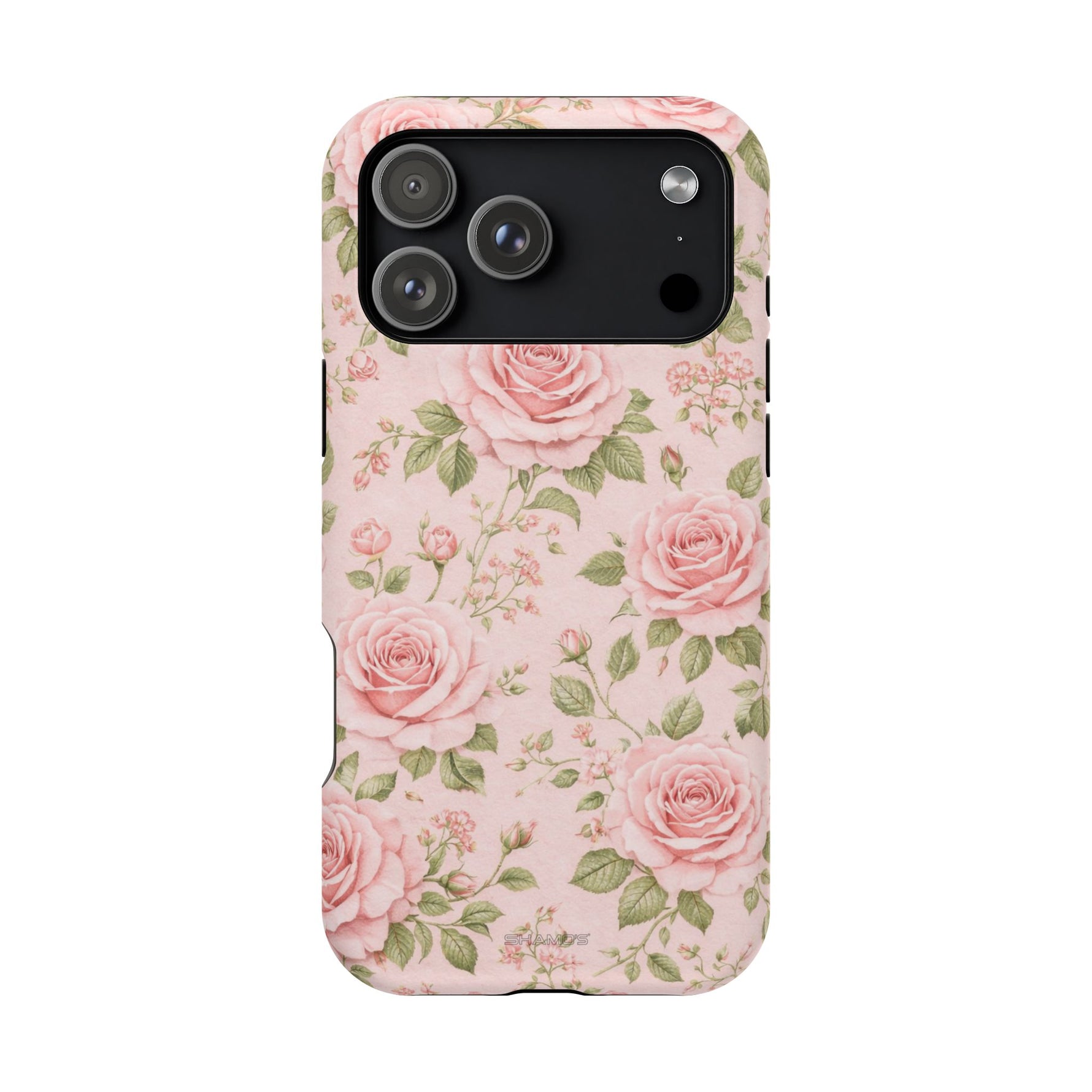Floral Rose Magnetic Impact-Resistant Phone Case — MagSafe Compatible