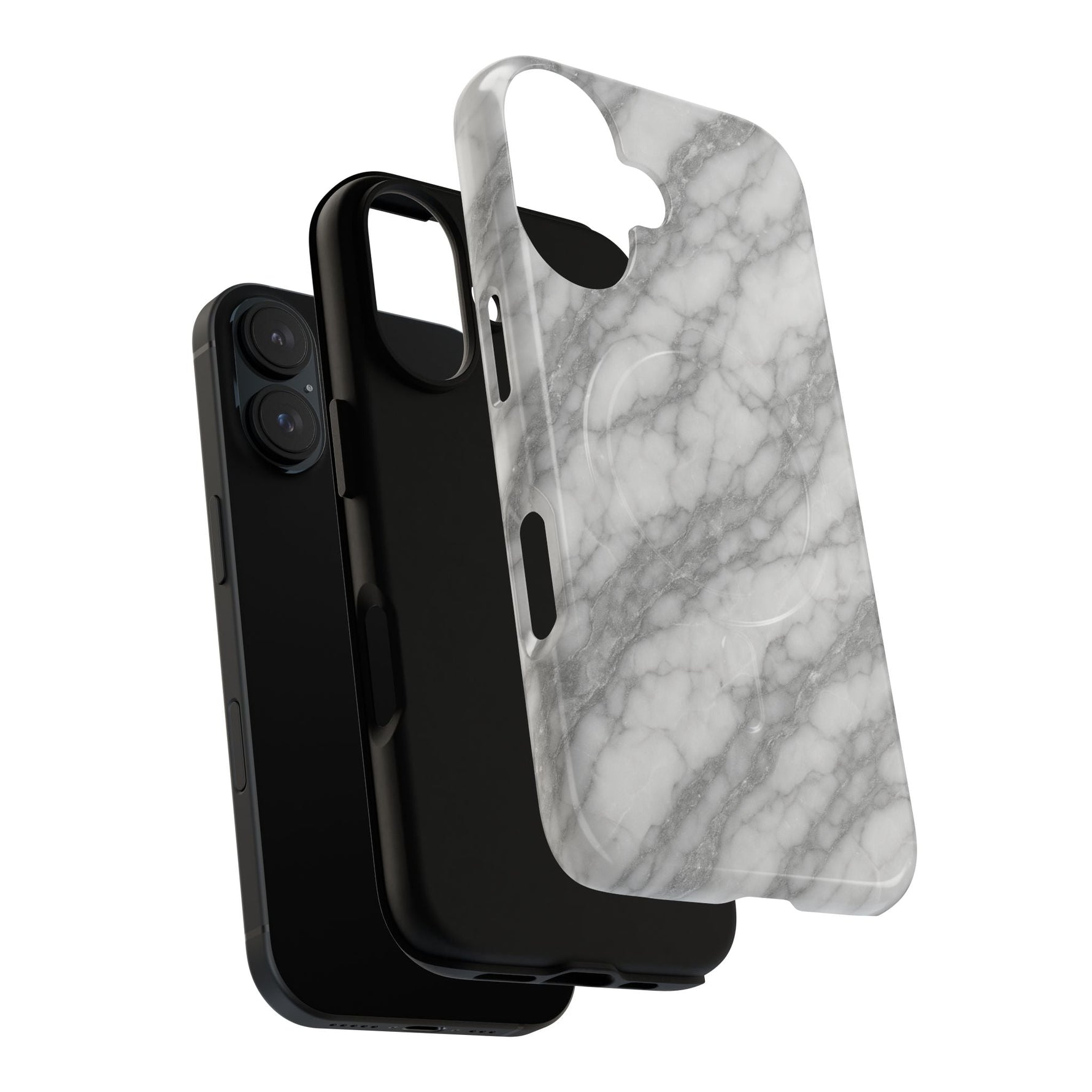 Silver Mist Marble iPhone Case with MagSafe  Shamo's