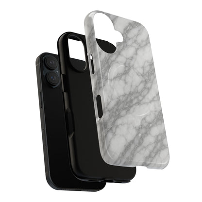 Silver Mist Marble iPhone Case with MagSafe