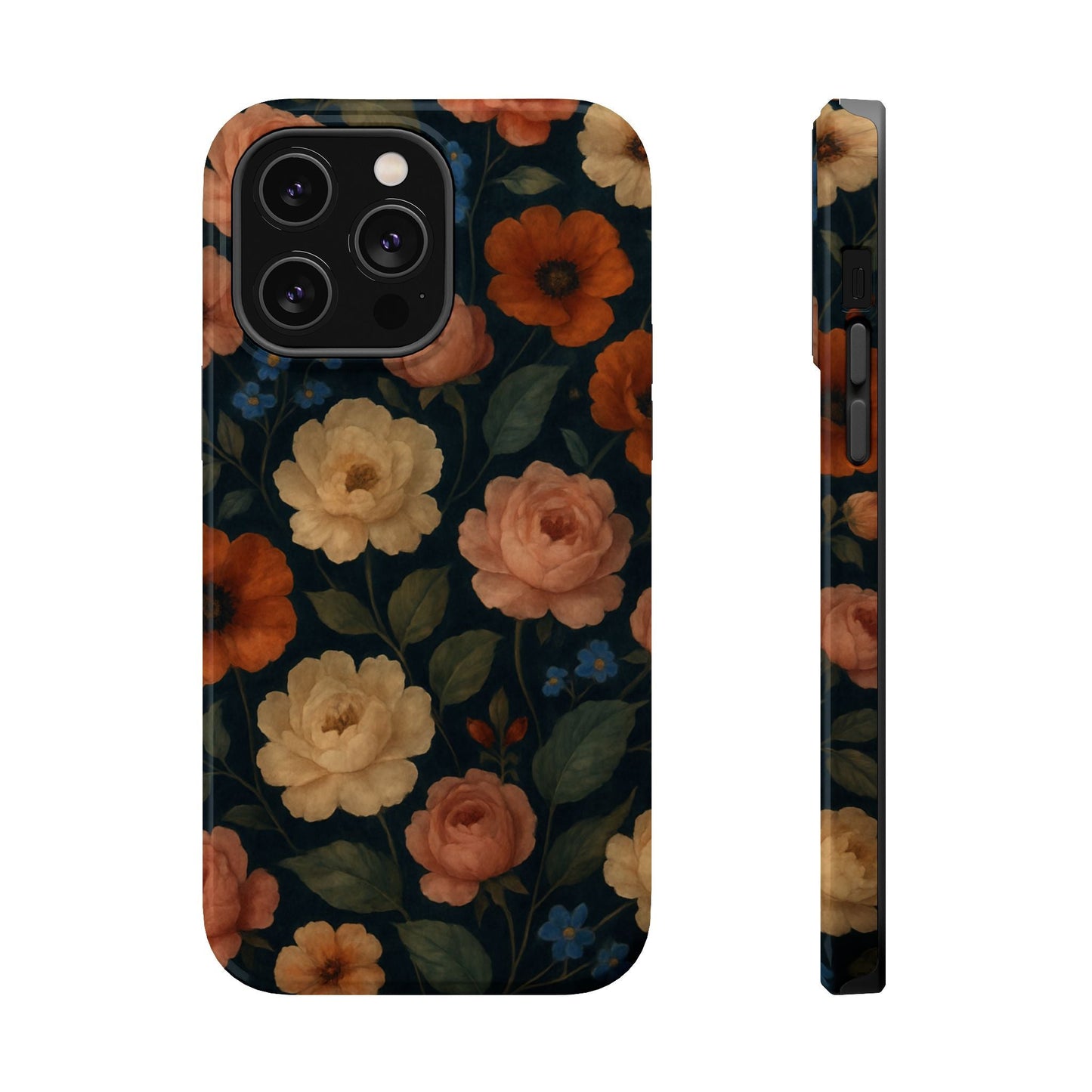 Floral Vintage Rose Magnetic Impact iPhone Case with MagSafe  Shamo's iPhone 14 Pro Max / Glossy